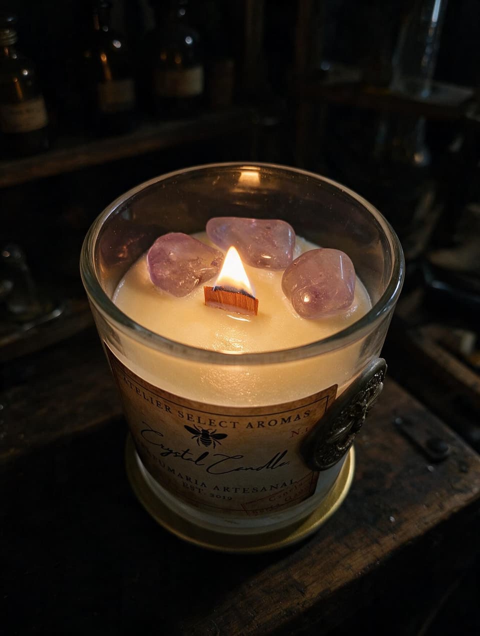 Crystal Candle Ametista