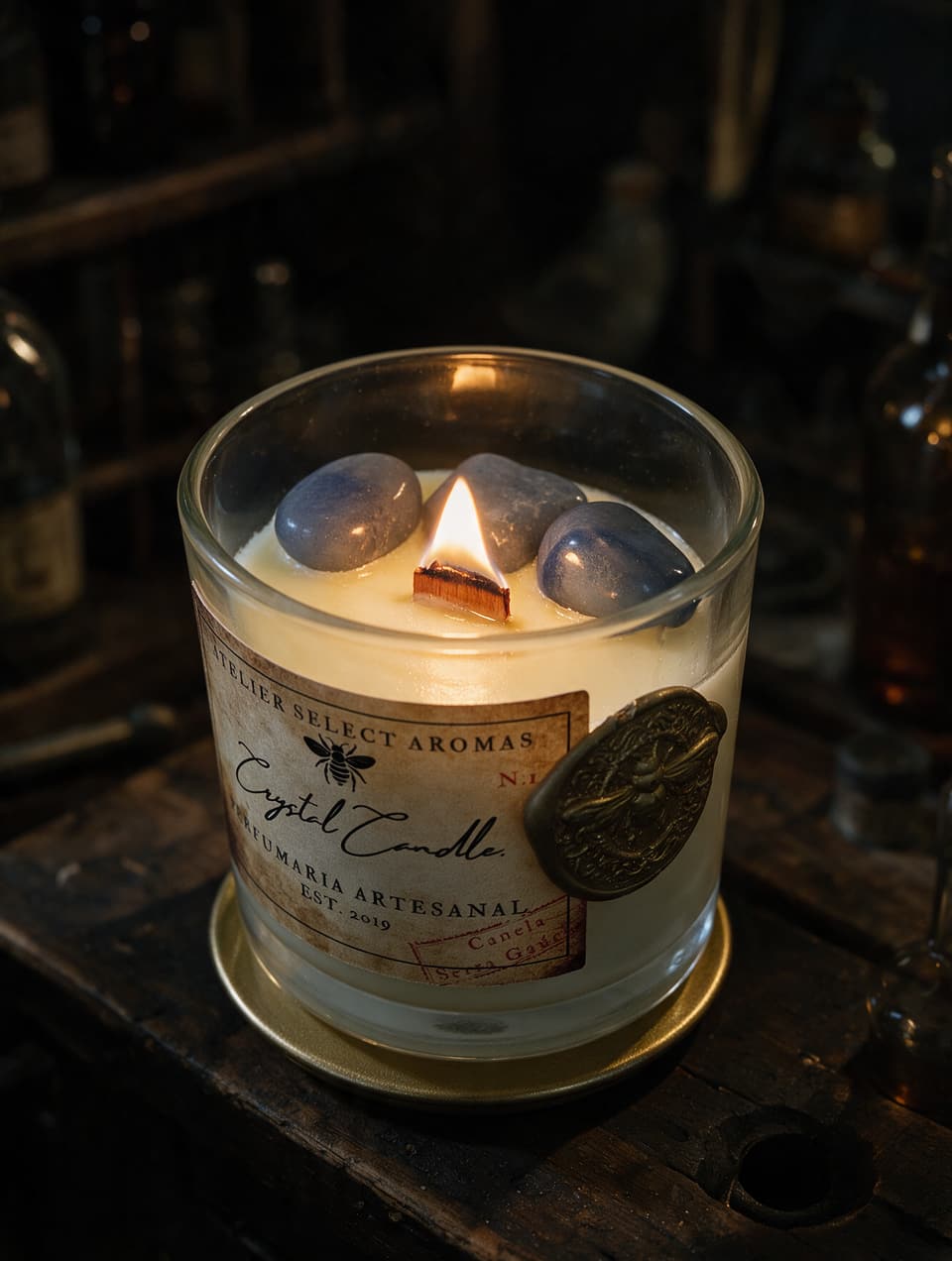 Crystal Candle Quartzo Azul