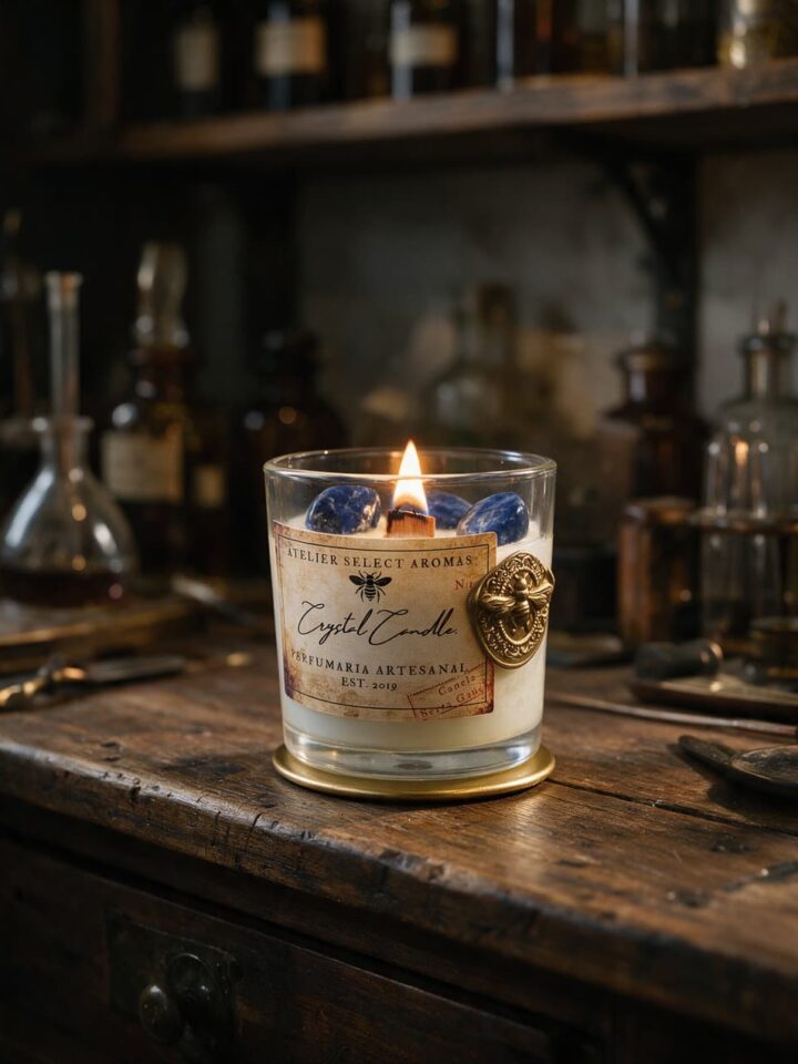 Crystal Candle Sodalita